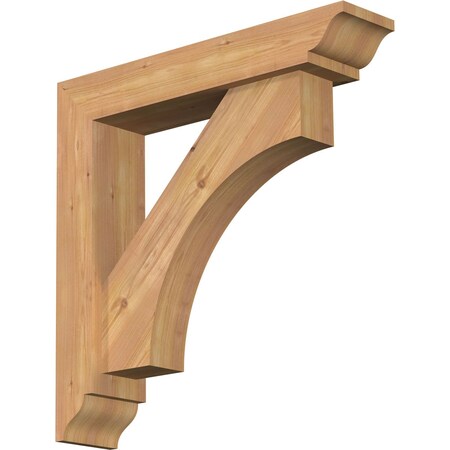 Ekena Millwork Westlake Traditional Smooth Bracket w/ Offset Brace, Western Red Cedar, 5 1/2"W x 26"D x 26"H BKT0604X26X26WTL01SWR